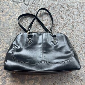 Accessories Vegan Leather Satchel Purse Black